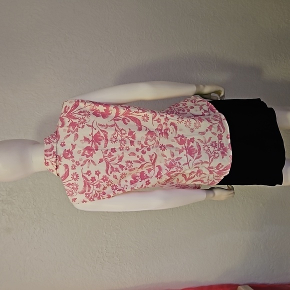 EVAN PICONE Pink Floral Sleeveless Button Down Shirt - Picture 4 of 6